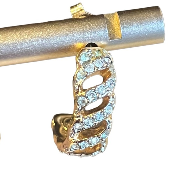 Swarovski vintage studded earrings stamped - Picture 7 of 7